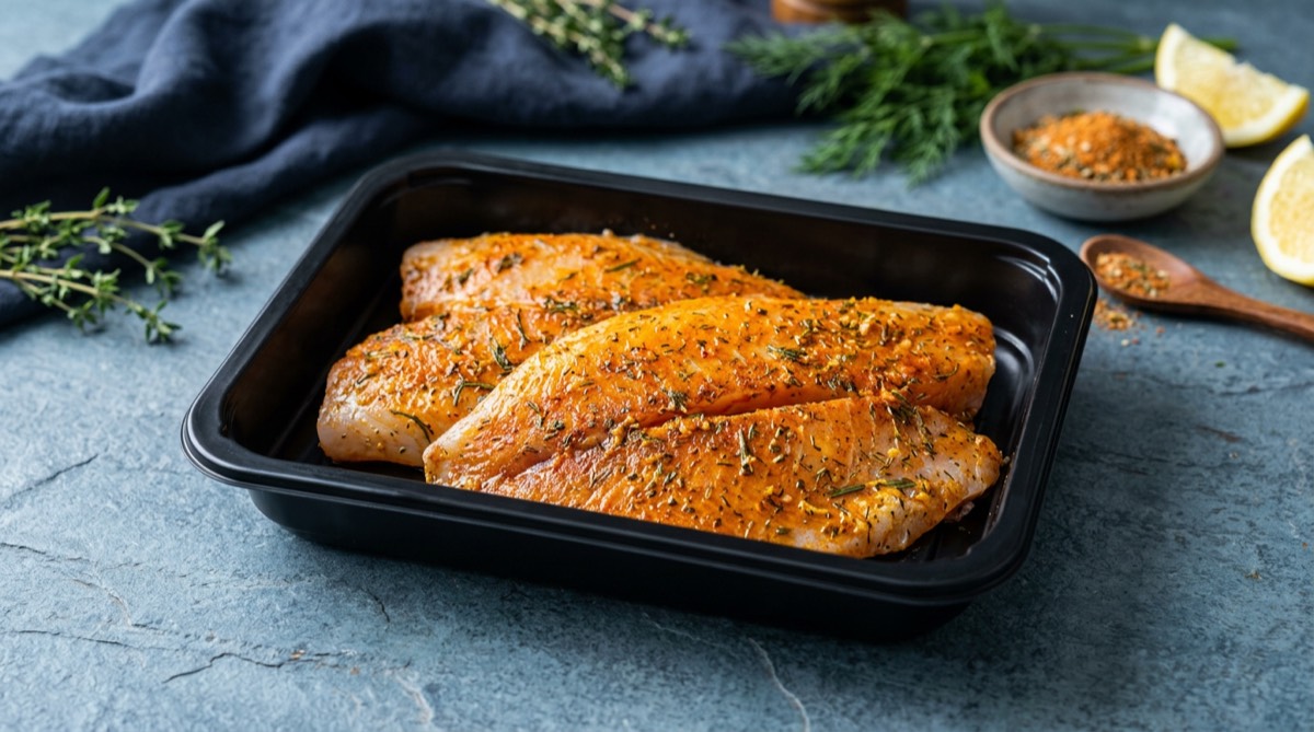 Corte de Tilapia Sazonado